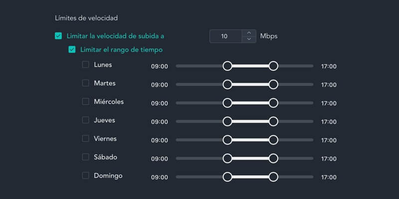 Gestionar los controles de velocidad