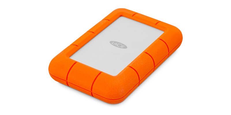 The LaCie Rugged SSD is often used when shipping hard drives