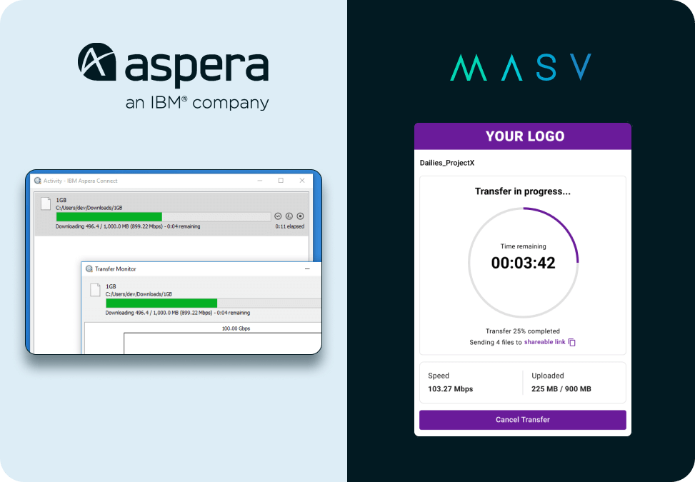 Teams from around the world can upload to shared storage using a MASV upload Portal